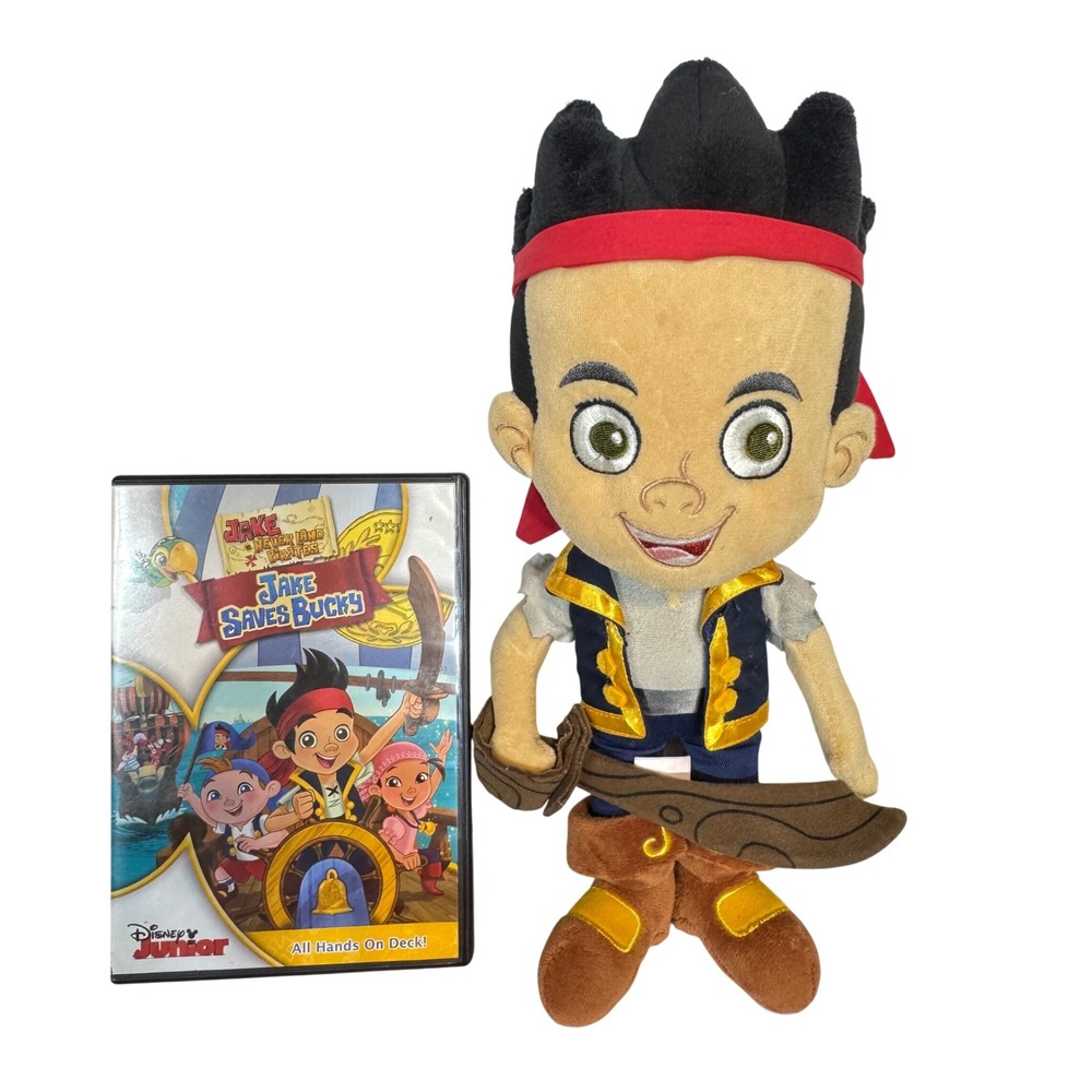 Disney Junior Jake and the Never Land Pirates‎ Plush & DVD Jake Saves Bucky Set